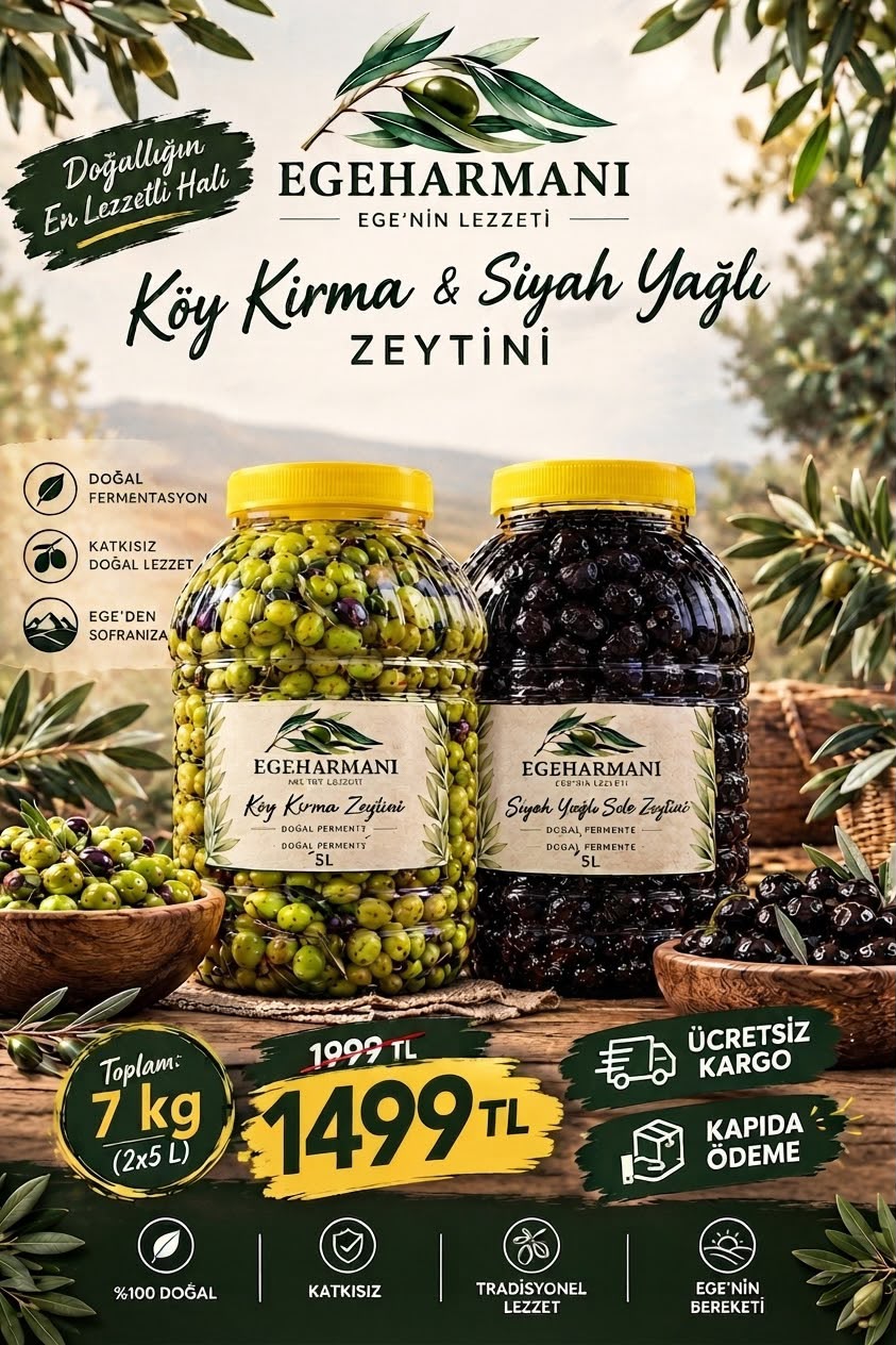 EGE HARMAN Yeşil Kırma Zeytin ve Siyah Yağlı Sele Zeytin KAMPANYASI