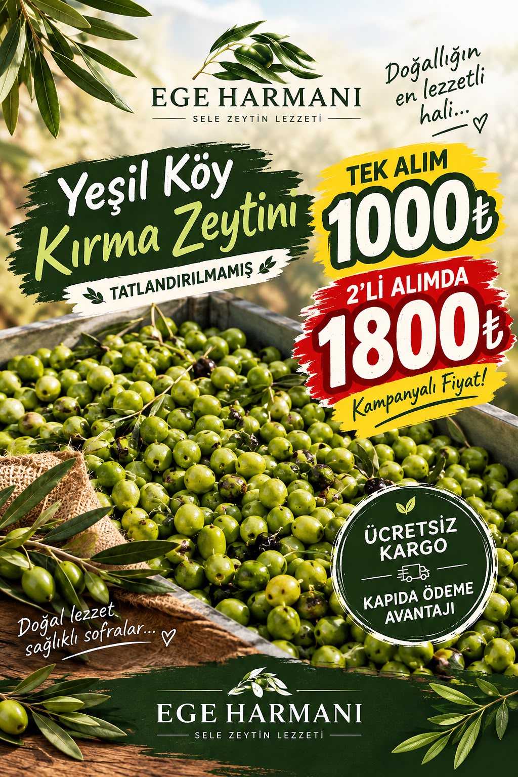EGE HARMAN Yeşil Köy Kırma Zeytin